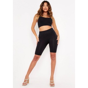 Missy Empire Къси панталони Missy Empire Ribbed Seamless Cycling Shorts - Black
