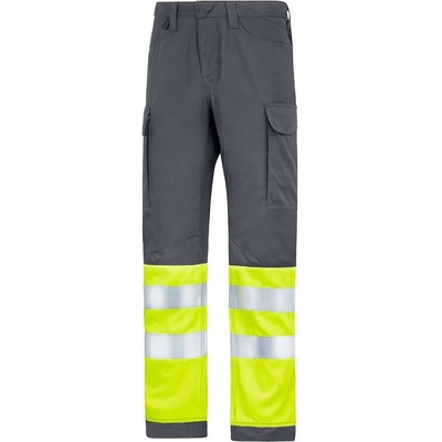 Snickers Workwear kalhoty Service vysoká viditelnost třída I Šedá