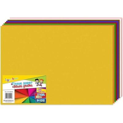 Hodvábny papier Gimboo - 50x70cm, mix farieb, 24 listov - mix variant či farieb