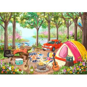 Pieces & Peace - Puzzle Camping Day - 500 piese