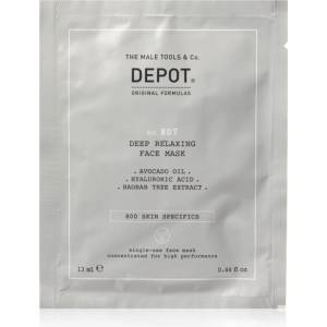 Depot NO. 807 RELAXING FACE MASK успокояваща и хидратираща маска за мъже 12x13ml