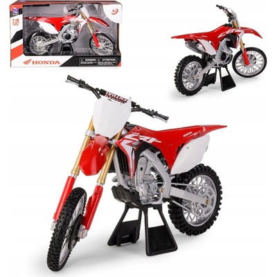 NEW RAY HONDA CRF450R 2018 VELKÝ MOTOCYKL MODELKOVOVÝ MOTOCYKL 1:6