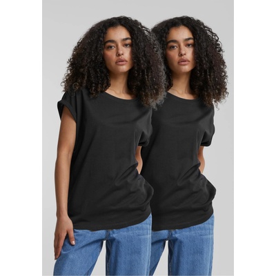 Urban Classics 2 Броя Изчистени Дамски ТенискиPre-Pack Ladies Extended Shoulder Tee 2-Pack black XXLUB-PP771P-00007 - Камуфлаж, размер S