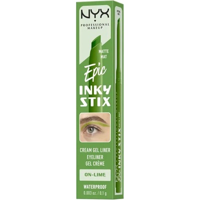 NYX Professional Makeup Epic Inky Stix gelové oční linky 13 On-Lime 1 g