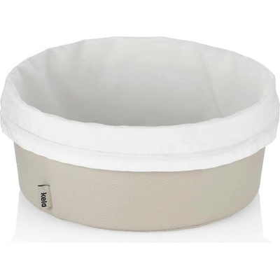 KELA Košík na chleba Grana PU kůže stříbrná šedá 11,0cm 28,0cm KL-12546