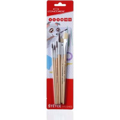 sada - štětec kulatý - 4,6,8,10, plochý - 10,12 (A65580) – Zboží Dáma