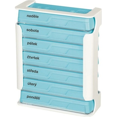 Anabox Dávkovač na léky - modrý 7 dní COMPACT
