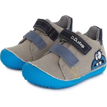 D.D.Step detské chlapčenské plátené topánky Barefoot grey