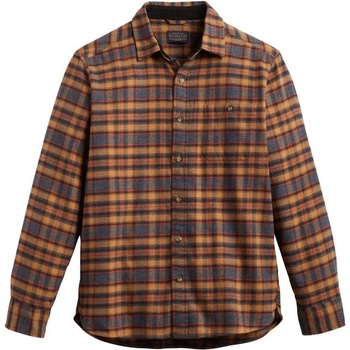 Pendleton Burnside flannel shirt brown/black/red plaid