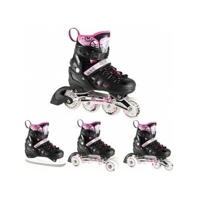 NILS Extreme Rollers Nils Extreme NH10905 4in1 rose LED ROZM. L (39-42) LYWINDERS WITH DIM. HOCKEY PLOZA NILS EXTREME