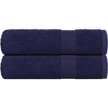vidaXL Кърпи за душ FROGN 2 бр. тъмносини 70x140 см 360 г/м2 (136785)