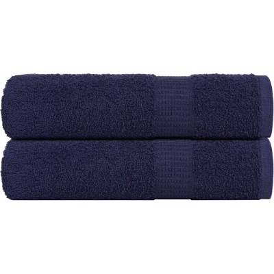 vidaXL Кърпи за душ FROGN 2 бр. тъмносини 70x140 см 360 г/м2 (136785)