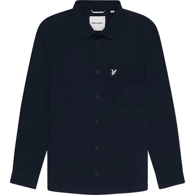 Lyle and Scott Men's Brushed Button-Through Overshirt - Midnight X203