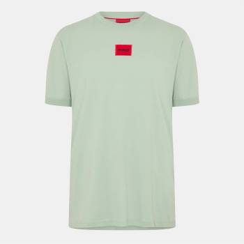 Hugo Тениска Hugo Mens Regular Fit Diragolino T-Shirt - Light Green 338
