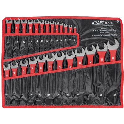 Kraft & Dele Očkoploché klíče 6-32 mm 25dílná KD11052