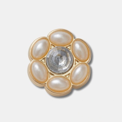 Odznáček Jibbitz – Tiny Silver and Pearl Flower