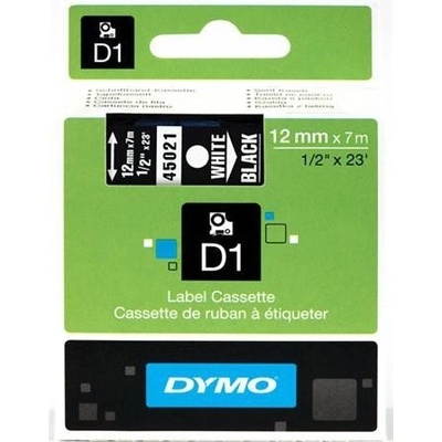 páska DYMO 45021 D1 White On Black Tape (12mm) S0720610