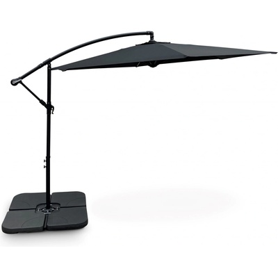 Nábytek Texim Set slunečník Hook 3m černý + sada závaží – Zboží Mobilmania
