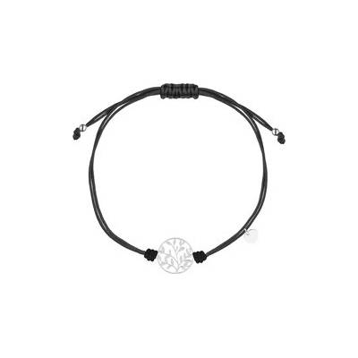 Nubis černý náramek s ozdobným přívěskem IT0025-K