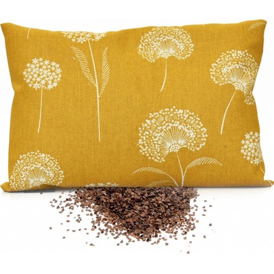 GADEO nahřívací pohankový polštářek CHMÝŘÍ tmavě žlutá pohankové slupky s levandulí 18x28 cm – Zboží Mobilmania