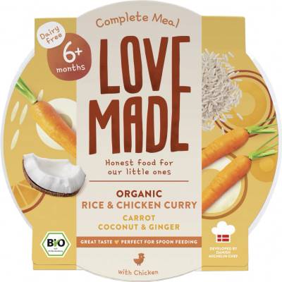 LoveMade BIO Kuracie curry s ryžou 185 g