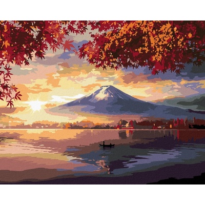 zuty Malování podle čísel Japonsko hora a jezero 80 x 100 cm bez rámu a bez vypnutí plátna 8596530061021