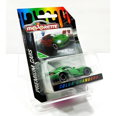 MAJORETTE COLOR CHANGERS DODGE SRT VIPER ZELENÝ NOVÝ KOVOVÝ MODEL 1:64