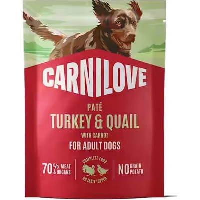 Carnilove Dog Pouch Paté Turkey&Quial&Carrot 12x300g