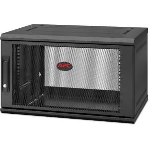 APC NetShelter WX 6U Single Hinged Wall-mount Enclosure 400mm Deep - Wall mounted rack - 6U - 90 kg - Black (AR106SH4)