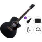 Pasadena PGC-200E Premium SET Black Електро-акустична китара Джъмбо