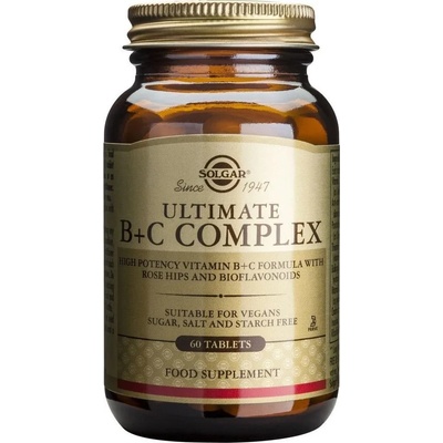 Solgar Хранителна добавка Витамин Б комплекс + витамин Ц , Solgar Ultimate B+C Complex 60 tabs