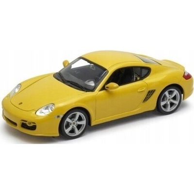 PORSCHE CAYMAN S KOVOVÝ MODEL WELLY ŽLTÝ 1:24