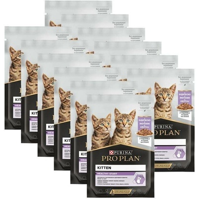 Pro Plan Kitten Healthy Start krůta ve šťávě 12 x 85 g