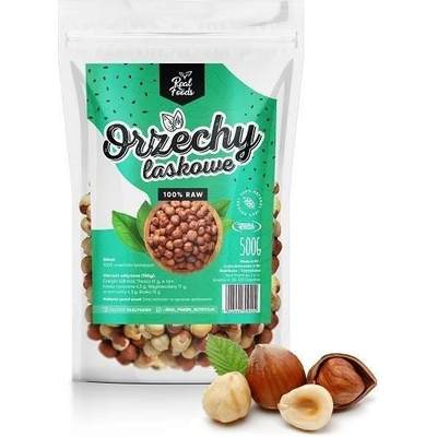 Real Foods Lieskové orechy celé orechy 1000 g