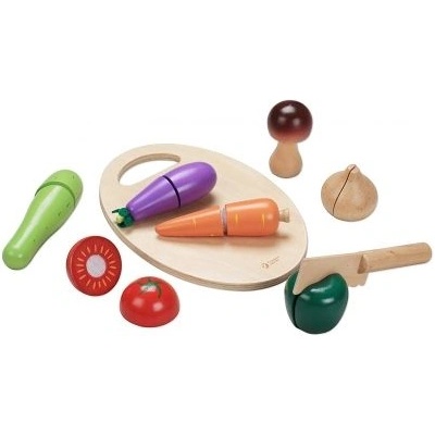 Classic World - Дървен комплект за рязане на зеленчуци (2825)
