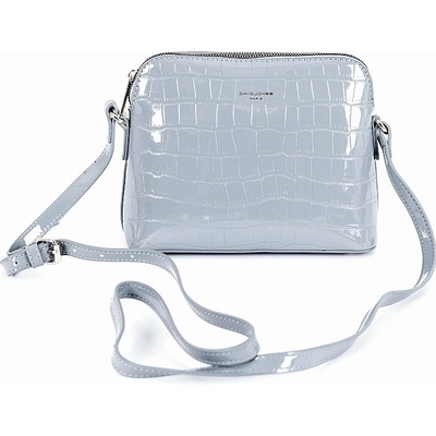 David Jones malá lesklá crossbody kabelka 6916-1 modro-šedá