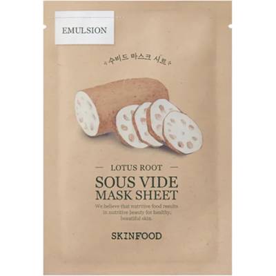 Skinfood Sous Vide Mask Sheet Lotus Root - Тъканна маска с корен от лотус 1бр/20мл