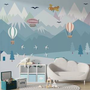 Art Gift Decor Детски фототапет - Самолетчета и балони