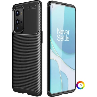 OnePlus 9 Pro Удароустойчив Carbon Fiber Калъф и Протектор