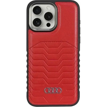 Audi Кожен кейс Audi Synthetic Leather с MagSafe за iPhone 14 Pro Max, червен (6955250226929)