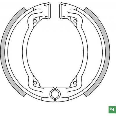 NEWFREN brzdové čelisti YAMAHA DT 50 78-86 ,RD 50/80 , YZ 80 , TY 125/250 77-92 ( 110x25mm)