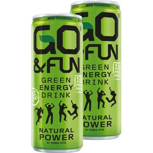 Erba Vita Газирана енергийна напитка Go & Fun 250 мл (опаковка 12 броя)