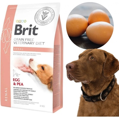 Brit Veterinary Diet Dog Renal Egg & Pea 2 kg