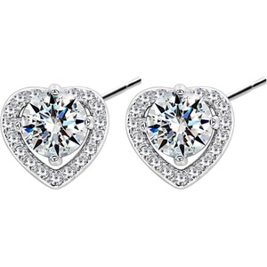 Silenti Jewelry Сребърни обеци "Сърчица