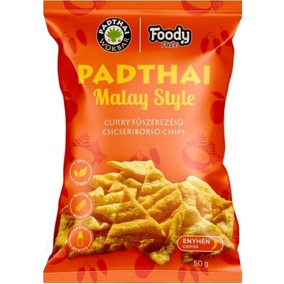 Foody Free Bezlepkový Cícerový Chips Pad Thai Malay Style 50 g