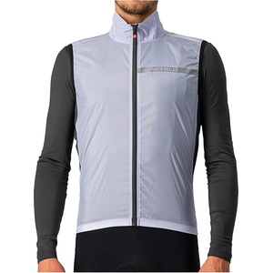 Castelli Мъжки елек за колоездене Castelli Squadra Stretch Vest Cycling vest - Silver Gray / Dark Gray - размер M (054-0165-0313)