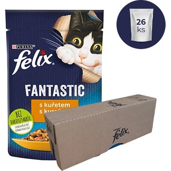 Felix Fantastic s kuřetem v želé 26 x 85 g