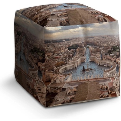 Sablio Taburet Cube Rím Vatikán Námestie svätého Petra: 40x40x40 cm