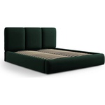 Mazzini Sofa Тъмнозелено тапицирано кадифено двойно легло с място за съхранение с включена подматрачна рамка 140x200 cm Brody - Mazzini Beds (MAZ_BF140_2_F1_BRODY4)