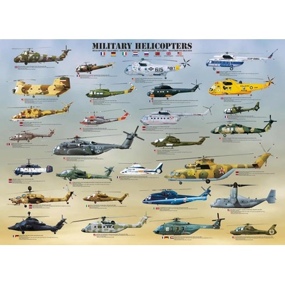 EUROGRAPHICS - Puzzle Military Helicopter XXL - 500 piese